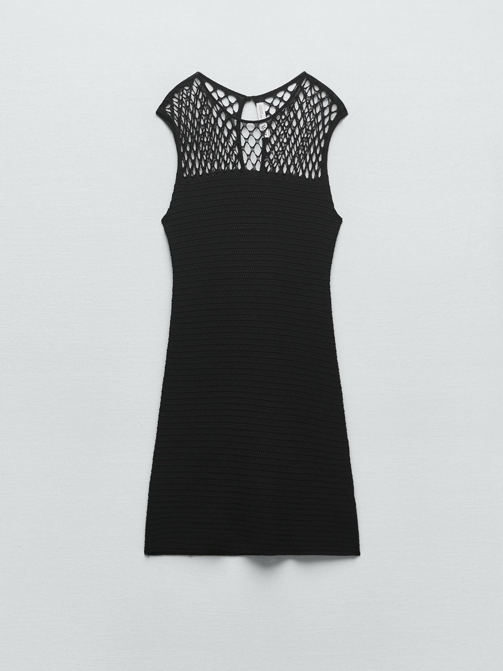 ZARA Pointelle Knit Mini Dress